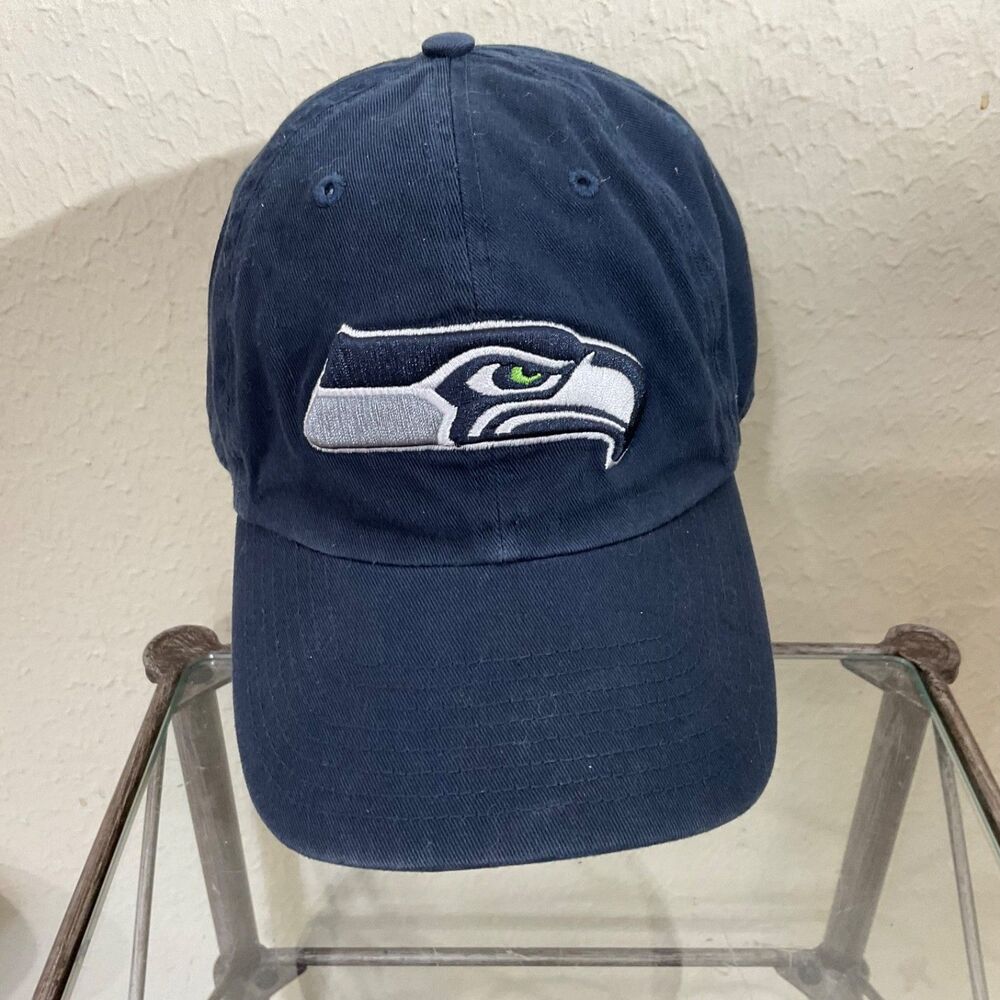 Seattle Seahawks Hat Cap Embroidered VTG Logo '47 Adj.  Strap NFL Authentic *